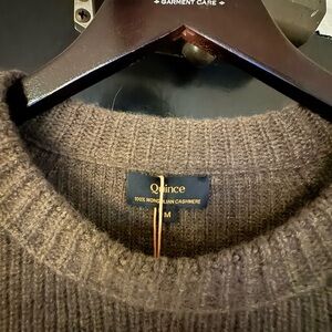 Quince Women’s Fisherman Cashmere Crewneck Sweater - Dark Brown